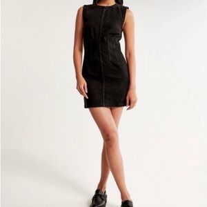 Abercrombie & Fitch Black Denim Mini Dress
